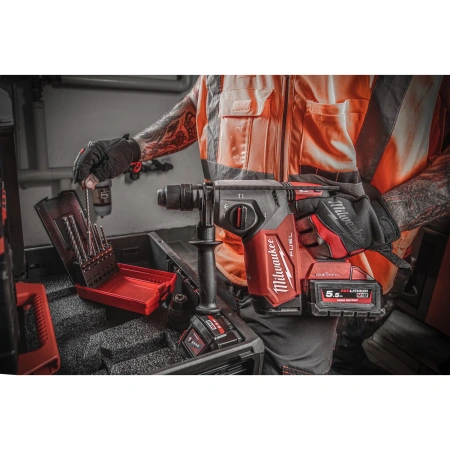 Аккумуляторный 4-х режимный SDS-Plus перфоратор со съемным патроном FIXTEC Milwaukee M18 ONE FHX-0 FUEL ONE-KEY (Арт. 4933478502)
