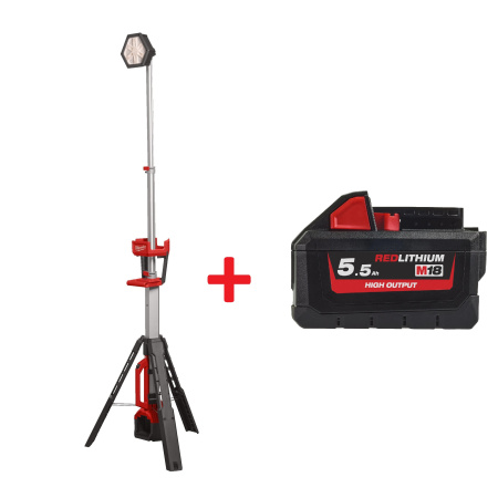 Аккумуляторная светодиодная мачта освещения Milwaukee M18 SAL2-0 TRUEVIEW™ + АКБ 5.5 АЧ в ПОДАРОК! (Арт. 4933492486 HB55)
