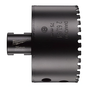 Алмазное корончатое сверло для сухого сверления Milwaukee Diamond Max 75 мм / хвостовик M14 (Арт. 4932478286)