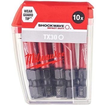 Биты для шуруповерта Milwaukee Shockwave IMPACT DUTY™ TX30 Х 50 мм (10 шт) (Арт. 4932471574)