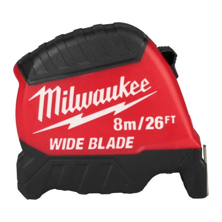Рулетка Milwaukee Wide Blade GEN II 8м-26фт / ширина 35 мм (футовая) (замена для 4932471818) (Арт. 4932499206)