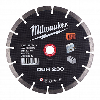 Алмазный диск профессиональной серии Milwaukee DUH 230 мм  (Арт. 4932399542)