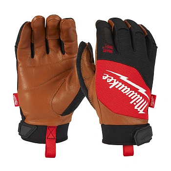 Перчатки с кожаными вставками Hybrid Leather