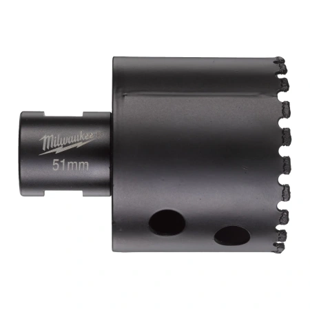 Алмазное корончатое сверло для сухого сверления Milwaukee Diamond Max 51 мм / хвостовик M14  (Арт. 4932478283)