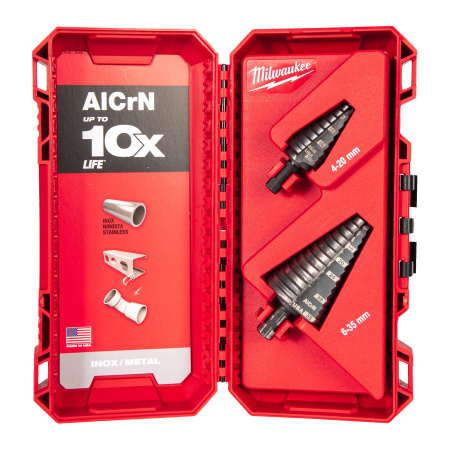 Набор ступенчатых кобальтовых сверл Milwaukee  4-20мм / 6-35мм (2 шт) (Арт. 48899398)