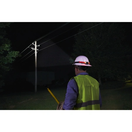 Аккумуляторный налобный, светодиодный фонарь, заряжаемый через USB Milwaukee L4 HL-VIS-201  (Арт. 4933471389)