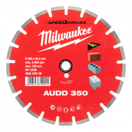 Алмазный диск скоростной Milwaukee Speedcross AUDD 350 мм (RU)  (Арт. 4932478708)