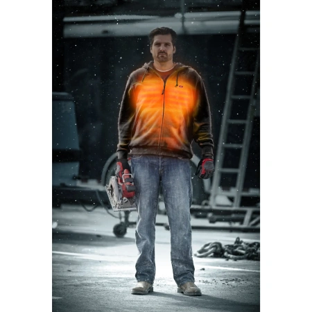 Толстовка серая с подогревом Milwaukee M12 HH GREY3-0 (S)  (Арт. 4933464352)