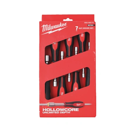 Набор отверток торцевых Milwaukee HOLLOWCORE™ сквозные (7 шт.) (SW5-SW13) (Арт. 4932492372)