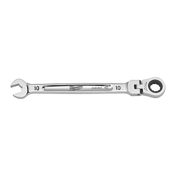 Гаечный ключ рожково-накидной с трещоткой и шарниром в накидной части Milwaukee MAX BITE 10 мм  (Арт. 4932480183)