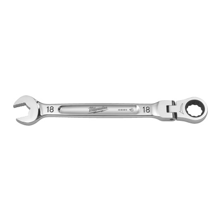 Гаечный ключ рожково-накидной с трещоткой и шарниром в накидной части Milwaukee MAX BITE 18 мм  (Арт. 4932480191)