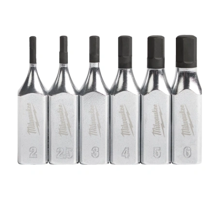 Набор головок Milwaukee 1/4'' (6 шт) (2, 2.5, 3, 4, 5, 6 мм HEX) (Арт. 4932480566)