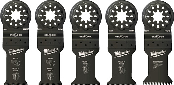 Набор полотен для мультитула Milwaukee STARLOCK для древесины/металла STARLOK (5шт) (Арт. 48906115)