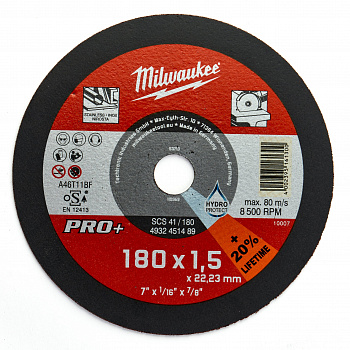 Тонкий отрезной диск по металлу Milwaukee SCS41 / 180х1,5х22,2 PRO+  (замена для 4932371904)( (Арт. 4932451489)