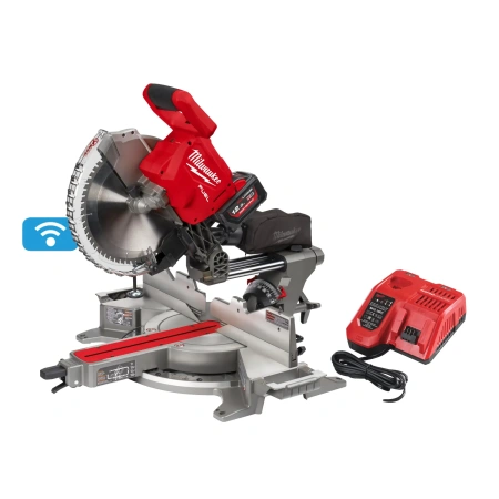 Аккумуляторная торцовочная пила Milwaukee M18 FMS 305-121 FUEL ONE-KEY (Li-Ion12Ач)  (Арт. 4933471122)