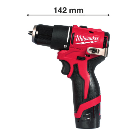 Аккумуляторная ударная дрель-шуруповерт Milwaukee M12 BLPDRC-202C (замена для 4933441940) (Арт. 4933500422)