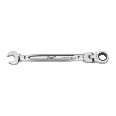 Гаечный ключ рожково-накидной с трещоткой и шарниром в накидной части Milwaukee MAX BITE 11 мм  (Арт. 4932480184)