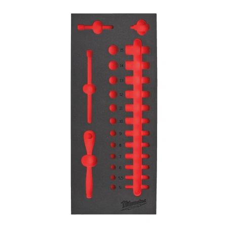 Ложемент пустой для набора 28 ед. головок 1/4" с воротком с трещоткой (Арт. 4932493662)