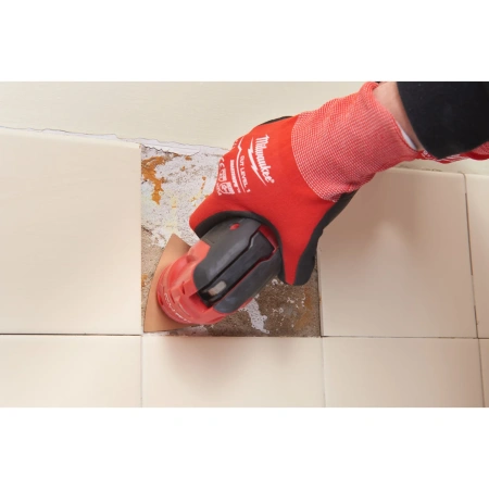 Шлифовальная насадка для мультитула Milwaukee 80 х 80 с напылением из твердосплава для грубой шлифовки плиточного клея, строительного раствора и древесины (1 шт)  (Арт. 48906054)