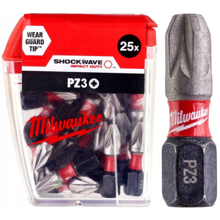Биты для шуруповерта Milwaukee Shockwave IMPACT DUTY™ PZ3 X 25 мм (25 шт)  (Арт. 4932430869)