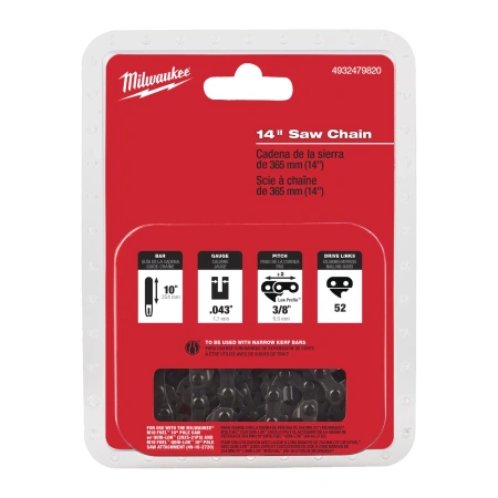 Цепь для пилы Milwaukee 35 см, 3/8''x1.1, 52 звена (Арт. 4932479820)