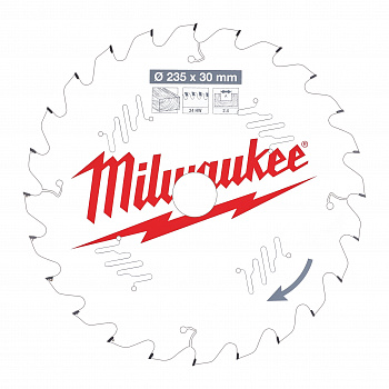 Пильный диск Milwaukee для циркулярной пилы по дереву 210x30x2,4 24 зуба  (Арт. 4932471305)