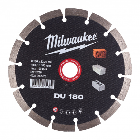 Алмазный диск профессиональной серии Milwaukee DU 180 мм  (Арт. 4932399523)
