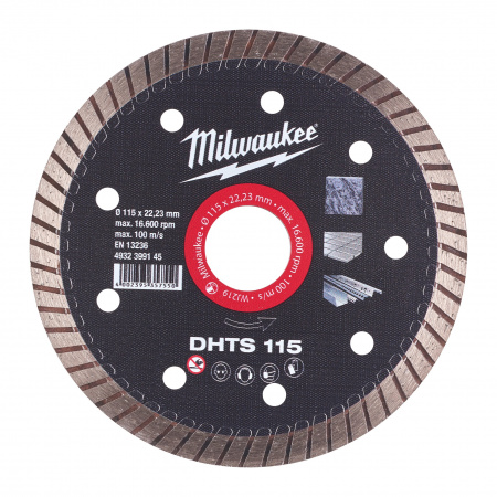 Алмазный диск профессиональной серии Milwaukee DHTS 115 мм  (Арт. 4932399145)