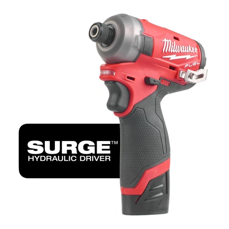 Аккумуляторный гидравлический импульсный винтоверт Milwaukee M12 FQID-202X FUEL SURGE (Li-Ion2Ач)  (Арт. 4933464973)