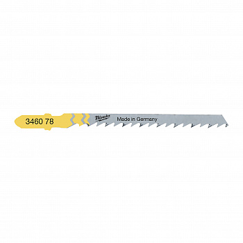Пилка для лобзика по дереву для фигурной резки Milwaukee T 244 D длинна 75 мм / шаг зуба 4 мм (25 шт)  (Арт. 4932373492)