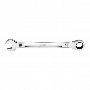 Гаечный ключ рожково-накидной с трещоткой в накидной части Milwaukee MAX BITE 18 мм  (Арт. 4932471511)