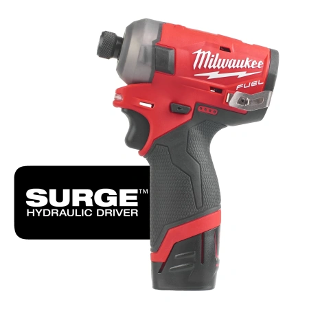 Аккумуляторный гидравлический импульсный винтоверт Milwaukee M12 FQID-202X FUEL SURGE (Li-Ion2Ач)  (Арт. 4933464973)