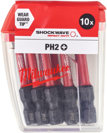 Биты для шуруповерта Milwaukee Shockwave IMPACT DUTY™ PH2 Х 50 мм (10 шт)  (замена для 4932352979) (Арт. 4932430855)