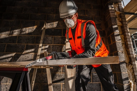 Полотно для сабельной пилы, демонтажное по дереву, дереву с гвоздями, пластику с твердосплавными зубьями Milwaukee AX CARBIDE TEETH 150 мм/ шаг зуба 5 мм (5 шт) (экоупак.) (замена для 48005521) (Арт. 48475521)
