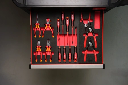 Шарнирно-губцевый VDE инструмент с пассатижами набор 4 ед. в ложементе (Арт. 4932493250)