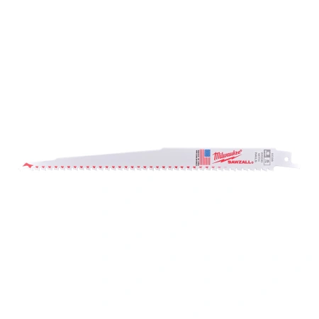 Полотно для сабельной пилы, демонтажное по дереву, дереву с гвоздями, пластику Milwaukee THIN KERF 230 мм/ шаг зуба 5 мм (5 шт) (экоупак.) (замена для 48005036) (Арт. 48475036)
