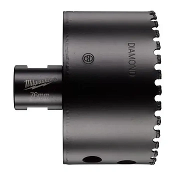 Алмазное корончатое сверло для сухого сверления Milwaukee Diamond Max 76 мм / хвостовик M14 (Арт. 4932498363)