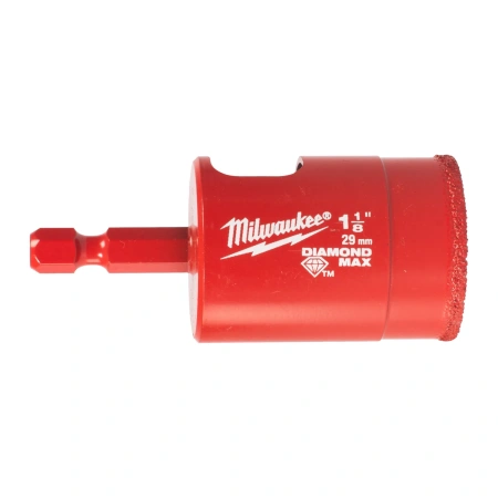 Алмазное корончатое сверло для мокрого сверления Milwaukee Diamond Max 29 мм / хвостовик 1/4'' Hex (Арт. 4932498351)