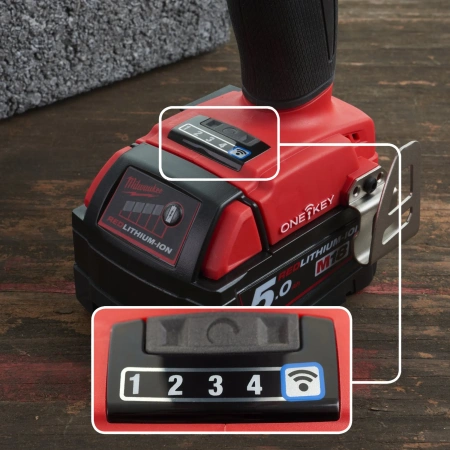 Аккумуляторная ударная дрель-шуруповерт Milwaukee M18 ONEPD2-502X FUEL ONE-KEY  (Арт. 4933464527)