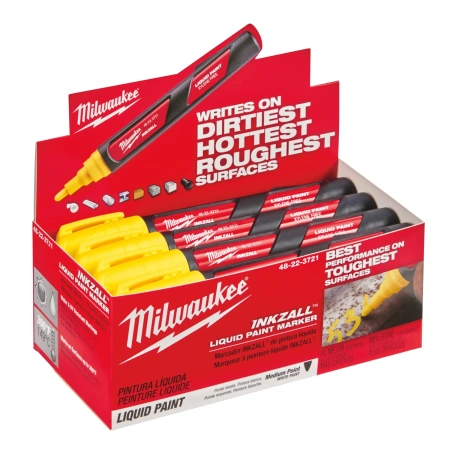 Маркер на основе жидкой краски Milwaukee INKZALL (Желтый) (1 шт)   (Арт. 48223721)