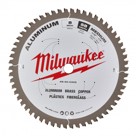 Пильный диск Milwaukee для циркулярной пилы по металлу 203x15.87x2,4 58 зубов  (Арт. 48404345)