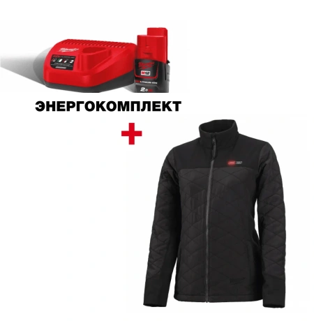 Куртка женская с подогревом пуховая Milwaukee M12 HJP Ladies-0 (S) с АКБ и З/У  (Арт. 4933464340/a)