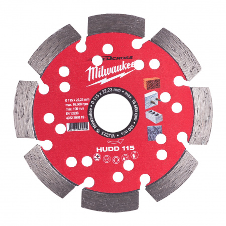 Алмазный диск скоростной Milwaukee Speedcross HUDD 115 мм  (Арт. 4932399819)