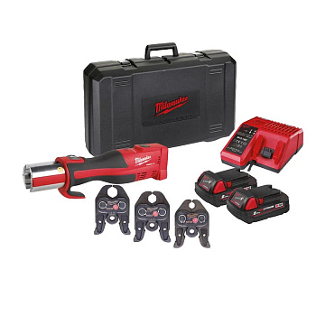 Аккумуляторный компактный бесщеточный инструмент для обжима труб Milwaukee M18 BLHPT-202C Geberit Mapress Set FORCE LOGIC (Арт. 4933480903)
