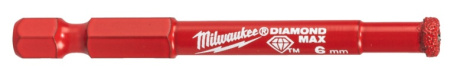 Алмазное корончатое сверло для мокрого сверления Milwaukee Diamond Max 6 мм / хвостовик 1/4'' Hex (замена для 49560505) (Арт. 4932498342)