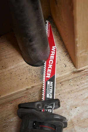 Полотно для сабельной пилы по металлу и чугуну с твердосплавными зубьями Milwaukee THE WRECKER NITRUS CARBIDE 230 мм/ шаг зуба 4.2 мм (1 шт) (экоупак.) (замена для 48005272) (Арт. 48475272)