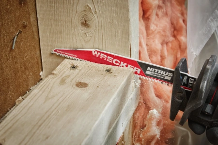 Полотно для сабельной пилы по металлу и чугуну с твердосплавными зубьями Milwaukee THE WRECKER NITRUS CARBIDE 230 мм/ шаг зуба 4.2 мм (1 шт) (экоупак.) (замена для 48005272) (Арт. 48475272)