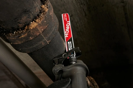 Полотно для сабельной пилы по металлу и чугуну с твердосплавными зубьями Milwaukee THE TORCH NITRUS CARBIDE 230 мм/ шаг зуба 3.17 мм (1 шт) (экоупак.) (замена для 48005262) (Арт. 48475262)