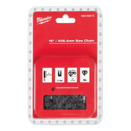 Цепь для пилы Milwaukee 40 см, 3/8''x1.1, 56 звеньев (Арт. 4932464873)