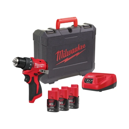 Аккумуляторная безударная дрель-шуруповерт Milwaukee M12 BLDDRC-203C (замена для 4933459044) (Арт. 4933499685)